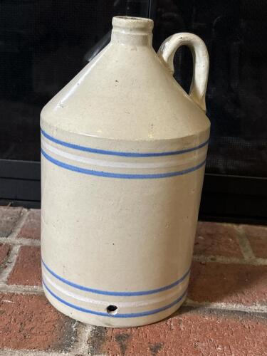 Stoneware Jug With Blue Stripe Decoration 2 of 2