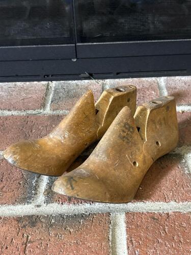 Pair of Vintage Sterling 5-1/2B Wooden Shoe Lasts