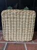Woven Basket with Wooden Handles - 3