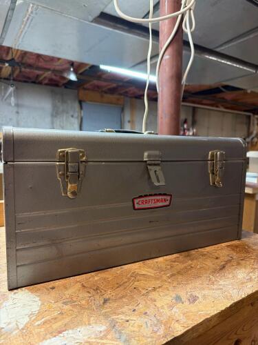 Craftsman Metal Toolbox With Electrical Tools and Testers