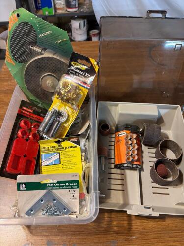Assorted Hardware and Rotary Tool Accessories
