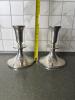 Pair of Sterling Weighted Silver Candlesticks - 3