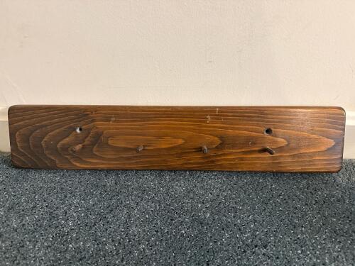 Wooden Wall-Mounted Peg Rack