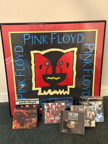 22"X23" Pink Floyd Framed Scarf with CDs and Books