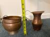 Copper Jardiniere and Hammered Copper Pitcher - 3