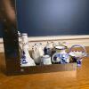 Delfts Blue Hand Painted Miniature Pottery Vases and Bell Set - 6