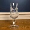 Etched Glass Pitcher with Matching Floral Goblets - 3