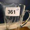 Etched Glass Pitcher with Matching Floral Goblets - 5
