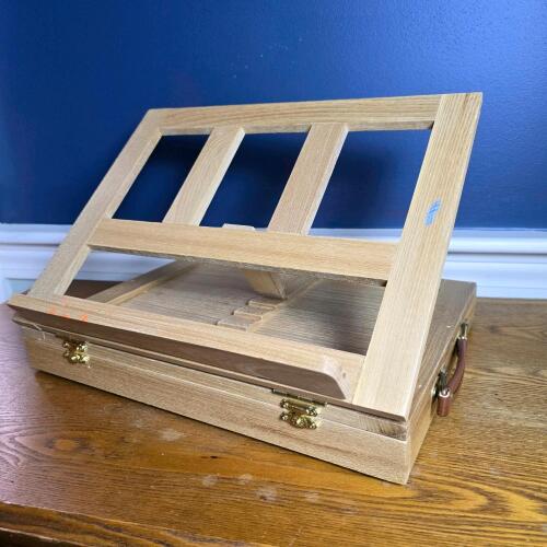 Portable Wooden Artist Easel Storage Box
