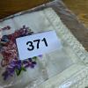 Embroidered Souvenir de France Handkerchief with Lace Trim - 3