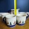 Polish Pottery Boleslawiec Reindeer Mugs and Pitcher Set - 4
