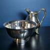 Silverplate Water Pitcher and Bowl, Bristol-Style, Poole and Kent