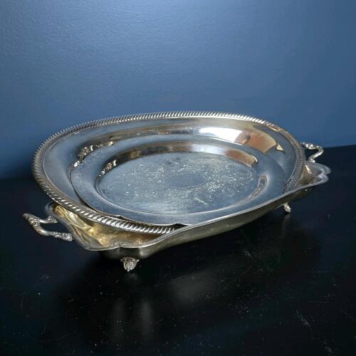 Silver-Plated Serving Trays, Wm Rogers, Wallace, Sheridan