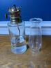 Clear Glass Oil Lamp with Brass Burner and Chimney - 2