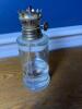 Clear Glass Oil Lamp with Brass Burner and Chimney - 3