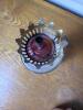Clear Glass Oil Lamp with Brass Burner and Chimney - 6