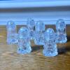 Minatare Glass and Metal Individual Salt Shakers - 2