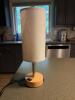 Modern Table Lamp with USB Ports and Wood Base