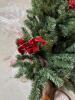 Decorative Artificial Pine Tree with Red Bows - 2
