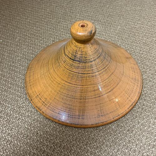 Glazed Terracotta Tagine Lid with Conical Form