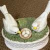 Italian Ceramic Bird Nest Motif Lidded Dish - 2