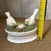 Italian Ceramic Bird Nest Motif Lidded Dish - 8
