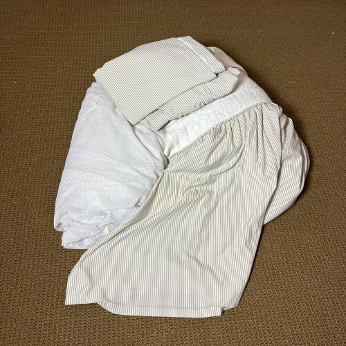 King Bed Skirts and Curtain Panel Lot