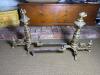 Pair of Brass Andirons in the Neoclassical Style