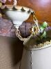 Floral Tole-Style Hanging Chandelier With Shade - 4