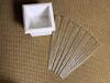 Glass Laboratory Test Tubes with White Wooden Holder