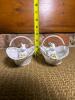 Pair of Moga Porcelain Rabbit Baskets Hand Painted Romania - 5