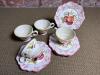 Tracy Porter Hand Painted Cups and Plates Fruit Motif