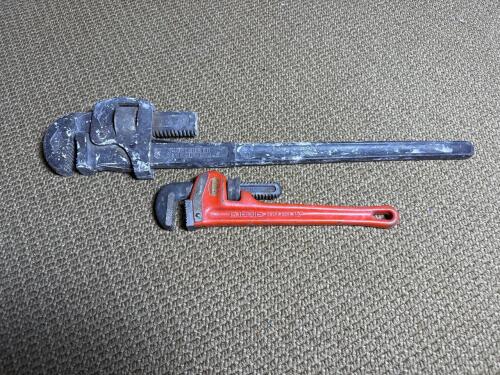 Ridgid Heavy-Duty Pipe Wrench and Stillson Pipe Wrench