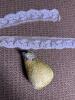 Beaded Lace Trim and Velvet Pear Ornament