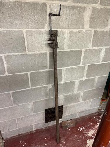 Vintage Heavy-Duty Bar Clamp Cast Iron Construction