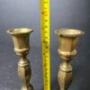 Pair of Brass Hexagonal-Base Candlesticks in Traditional Style - 3