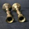 Pair of Brass Hexagonal-Base Candlesticks in Traditional Style - 4