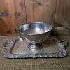 Silver on Copper Punch Bowl with Tray, Victorian-Style