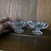 Pair of Clear Pressed Glass Miniature Sugar Bowls - 2