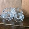 Pair of Clear Pressed Glass Miniature Sugar Bowls - 3