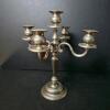 Pair of Silver-Toned Five-Light Candelabra in Classical Style - 2