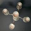 Pair of Silver-Toned Five-Light Candelabra in Classical Style - 3