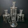Crystal Three-Arm Candelabra with Prisms