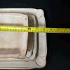 W&C Opaque China Rectangular Platters with Gilt Trim - 3