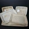 W&C Opaque China Rectangular Platters with Gilt Trim - 4