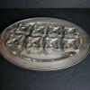 Silverplate Ornate Rim Tray with Metal Bobeche
