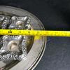 Silverplate Ornate Rim Tray with Metal Bobeche - 3