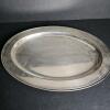 Silverplate Ornate Rim Tray with Metal Bobeche - 4