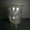Etched Glass Vase with Grape and Leaf Motif
