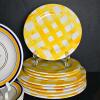 Crate & Barrel Tre Ci and Brusstone Plates and Vase, Italian Hand Painted - 2